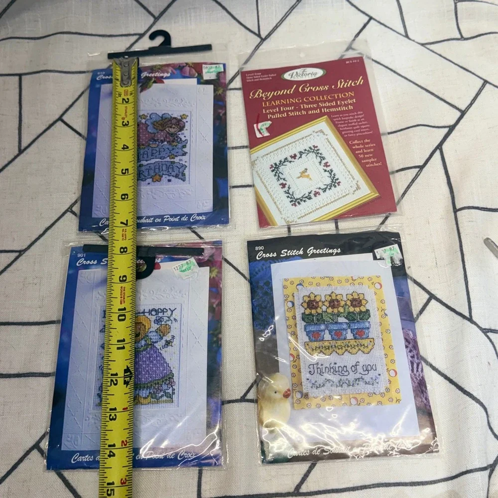 Design Works Victoria Sampler Cross Stitch Kits Lot of 4 Multicolor Vintage New